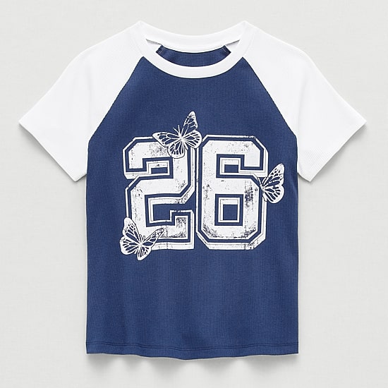 Thereabouts Little & Big Kid Girls Crew Neck Short Sleeve T-Shirt