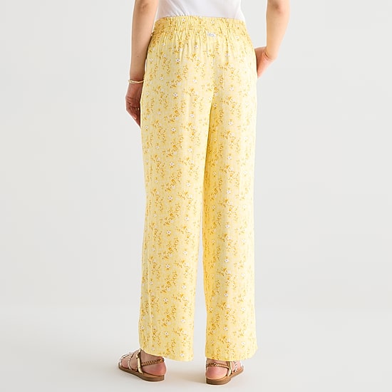 Hurley Womens Juniors Straight Mid Rise Pull-On Pant