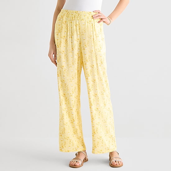 Hurley Womens Juniors Straight Mid Rise Pull-On Pant