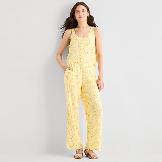 Hurley Womens Juniors Straight Mid Rise Pull-On Pant