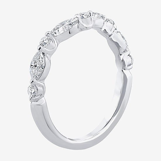 Grown Gorgeous (F / Vs2) Womens 5/8 CT. T.W. Lab Grown White Diamond 14K Gold Marquise Wedding Band