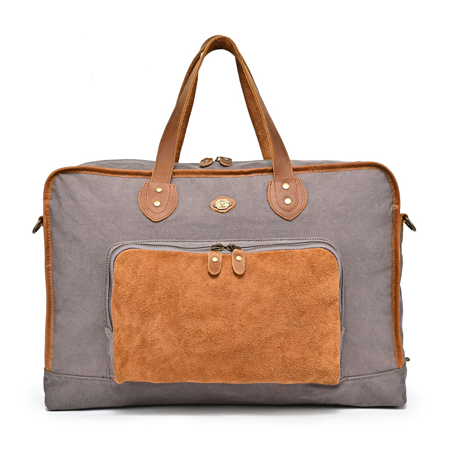TSD Brand Valley Oak Convertible Weekender Duffel Bag