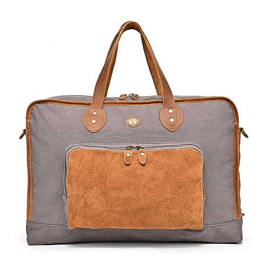 TSD Brand Valley Oak Convertible Weekender Duffel Bag