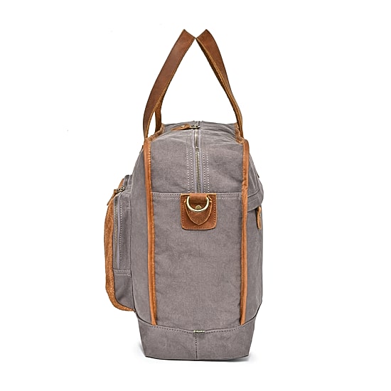 TSD Brand Valley Oak Convertible Weekender Duffel Bag