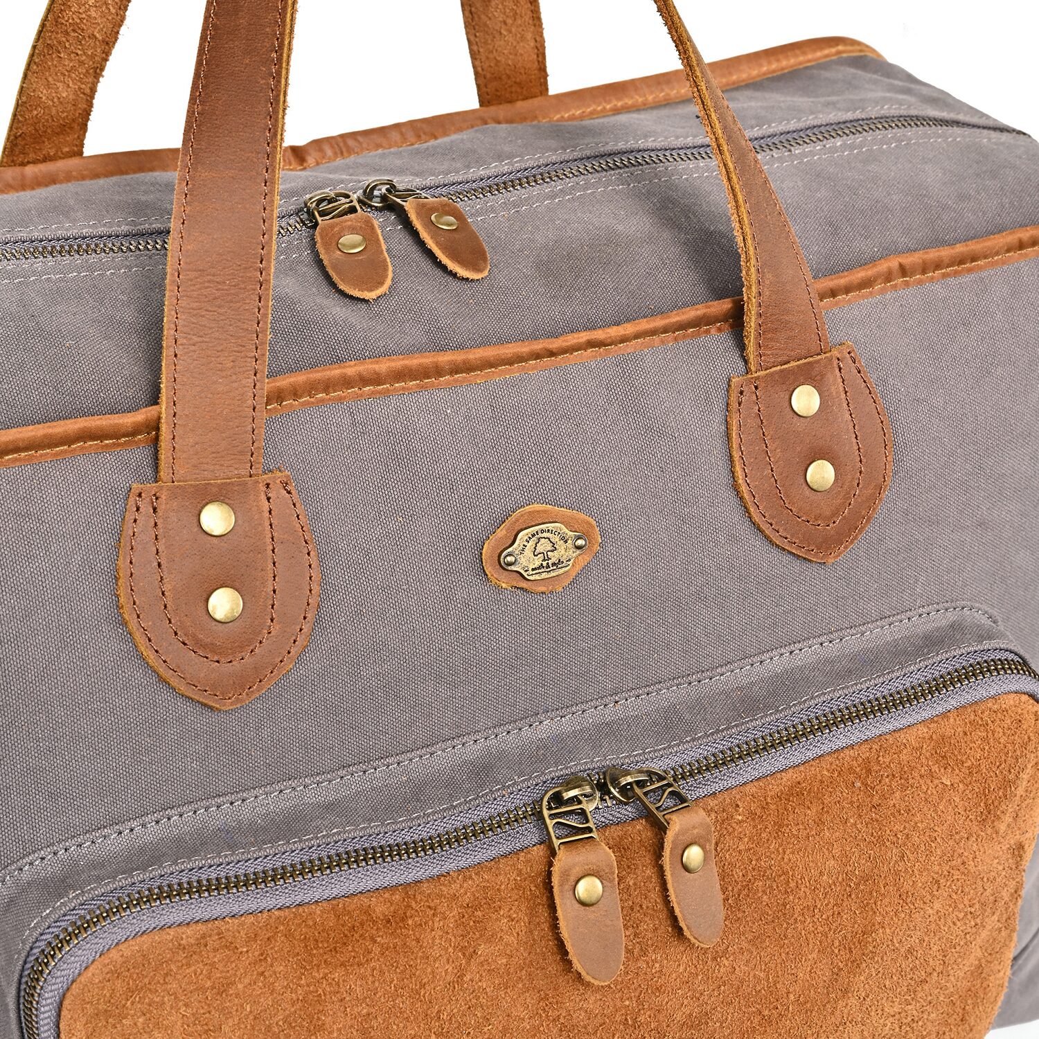 TSD Brand Valley Oak Convertible Weekender Duffel Bag