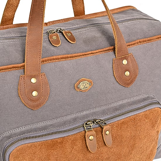 TSD Brand Valley Oak Convertible Weekender Duffel Bag