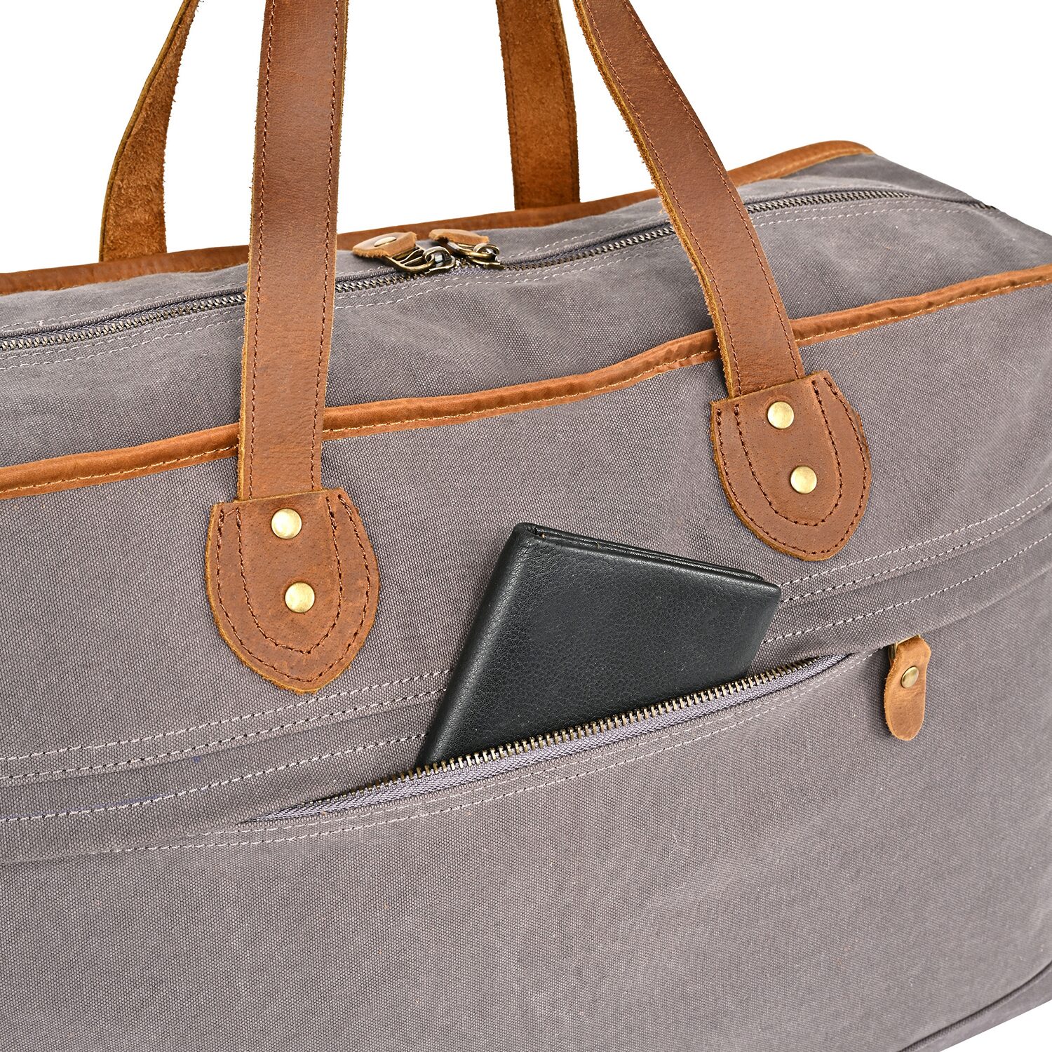 TSD Brand Valley Oak Convertible Weekender Duffel Bag
