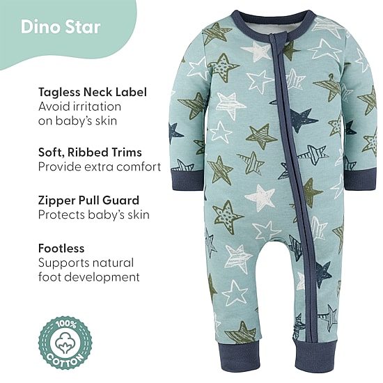 The Peanutshell Boys Scoop Neck Long Sleeve 2-pc. One Piece Pajama
