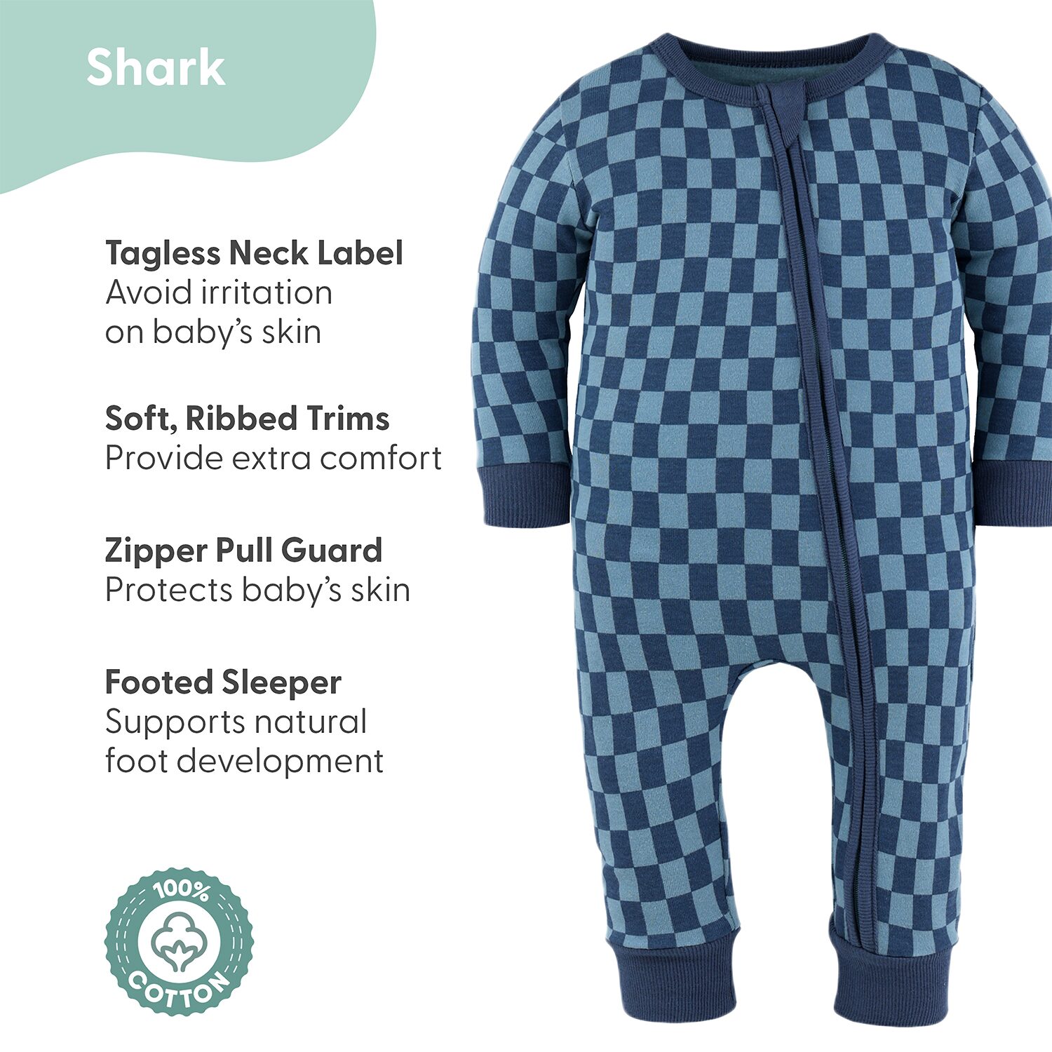 The Peanutshell Boys Scoop Neck Long Sleeve 2-pc. One Piece Pajama