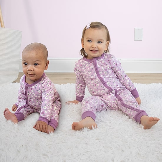 The Peanutshell Girls Scoop Neck Long Sleeve 2-pc. One Piece Pajama