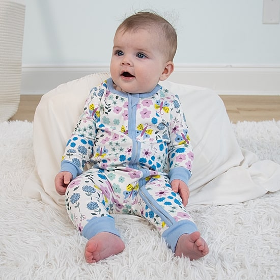 The Peanutshell Girls Scoop Neck Long Sleeve 2-pc. One Piece Pajama