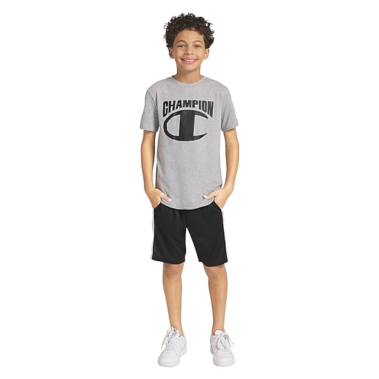 Champion Big Kid Boys Crew Neck Short Sleeve Regular Fit Graphic T-Shirt