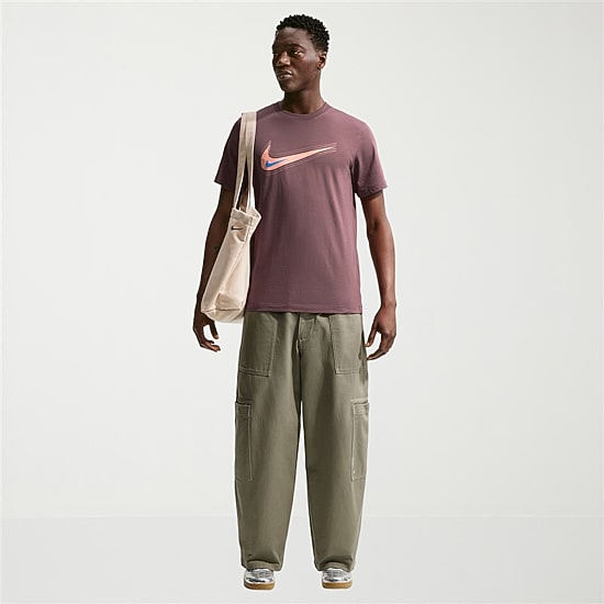Nike Swoosh Mens Crew Neck Short Sleeve Classic Fit Graphic T-Shirt