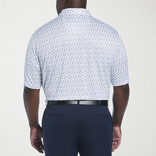 PGA TOUR Big and Tall Mens Short Sleeve Polo Shirt, 2x-large, White