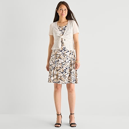 perceptions lace dress Perceptions New York Orange Lace, Short Sleeve Dress With Tan Lining, Size  12