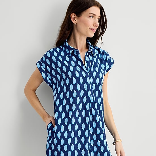 St. John's Bay Womens Short Sleeve Striped Sheath Dress