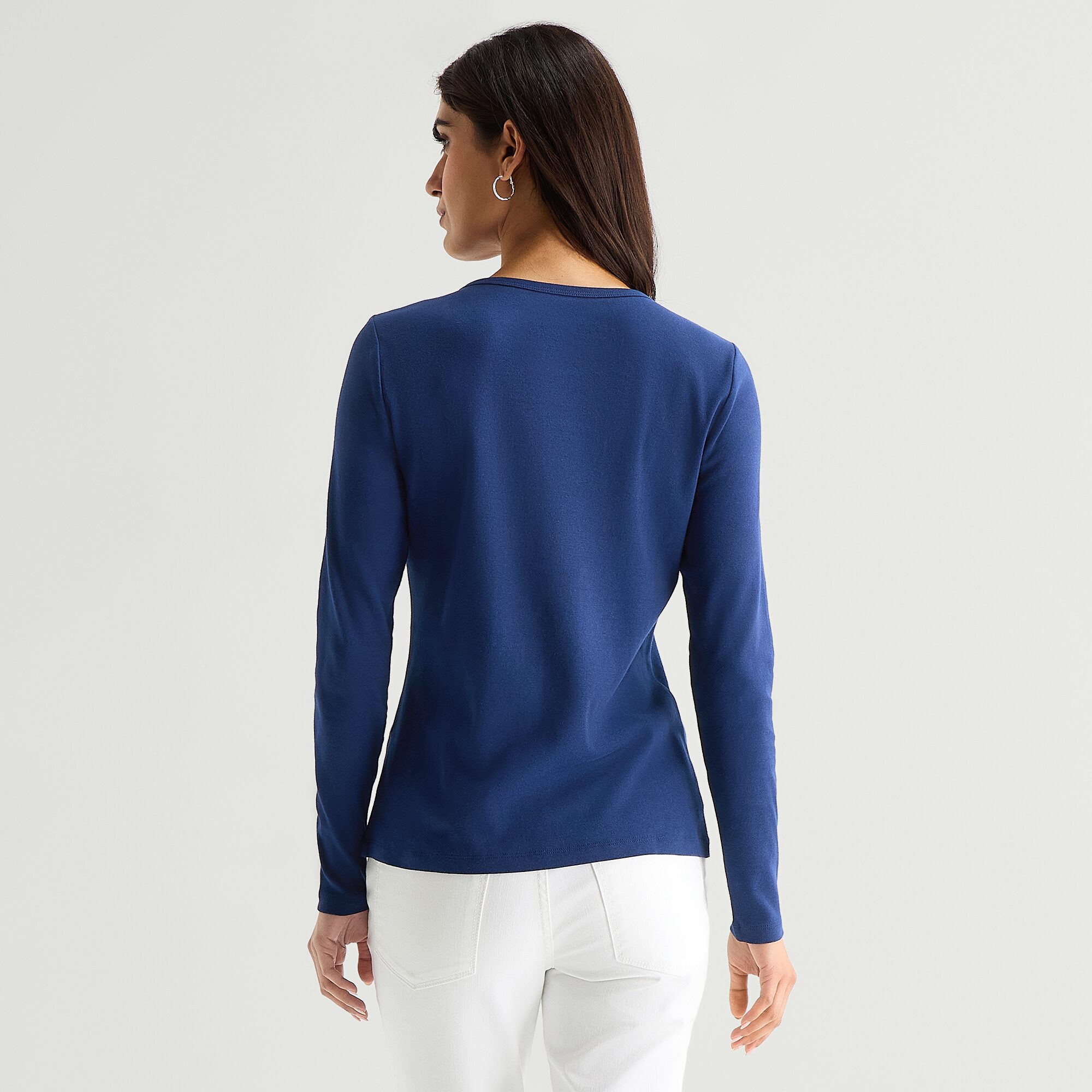 St. John's Bay Womens Crew Neck Long Sleeve T-Shirt
