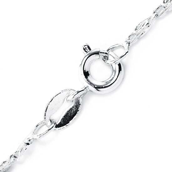 Silver Reflections Pure Silver Over Brass 18 Inch Link Chain Necklace