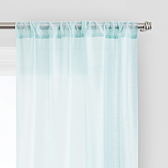 Vue Textured Voile Rod Pocket Sheer Set of 2 Curtain Panel