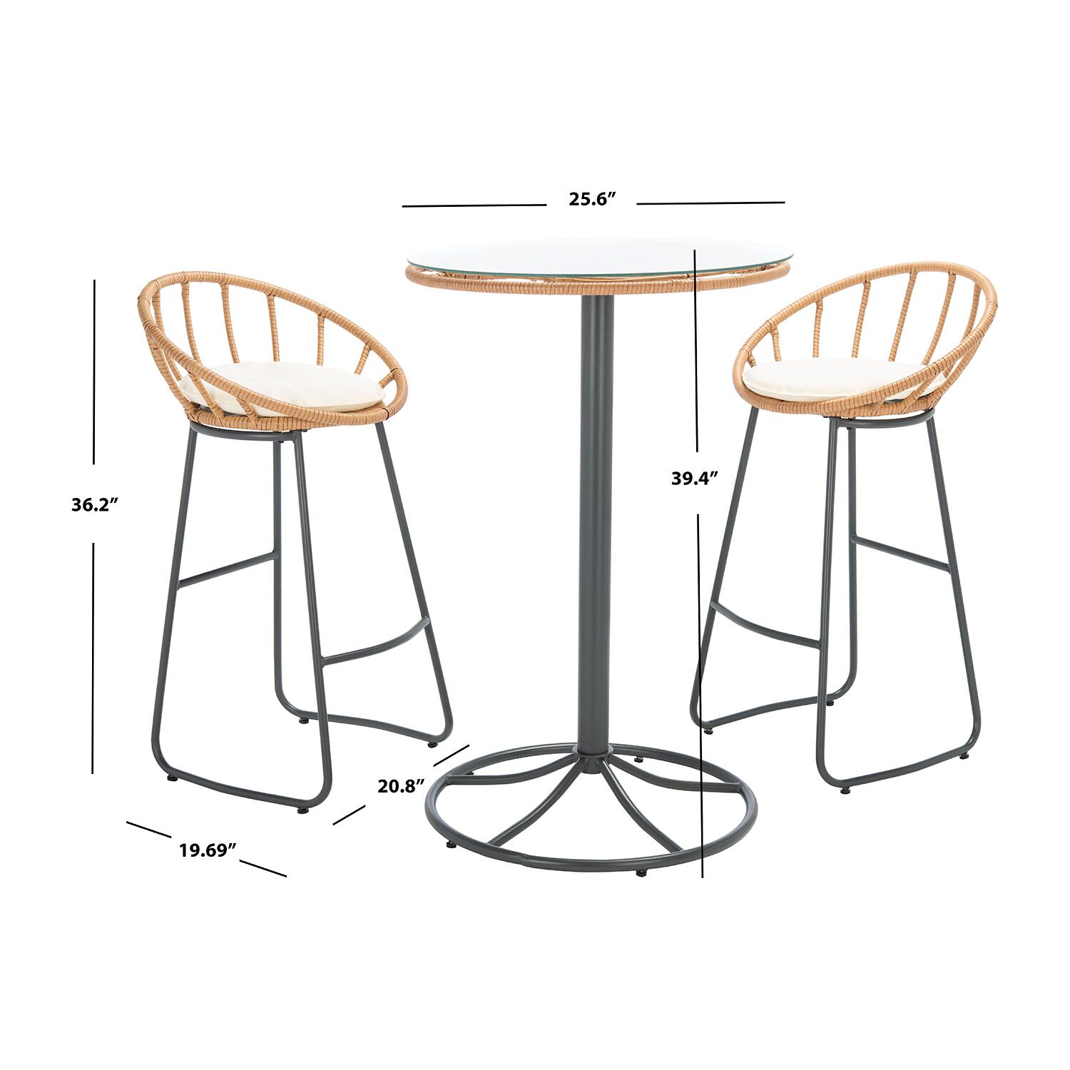 Safavieh Lersa Patio Collection 3-pc. Bistro Set
