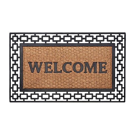 Achim Wrought Iron Welcome Coir 18"X30" Doormat