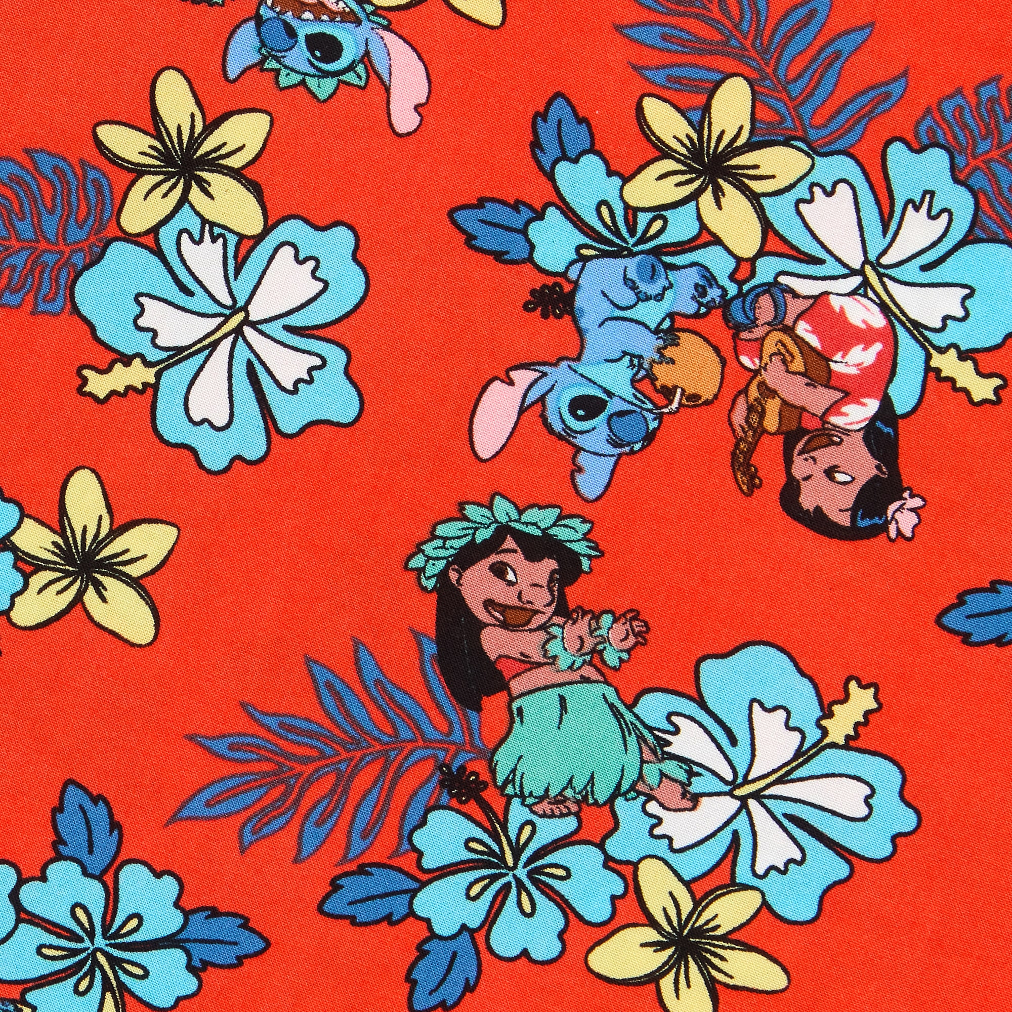 Lilo And Stitch The Movie Aloha Womens Juniors Sweetheart Neck Sleeveless A-Line Dress