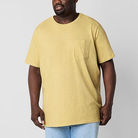 mutual weave Mens Easy-on + Easy-off Crew Neck Short Sleeve Big and Tall T-Shirt