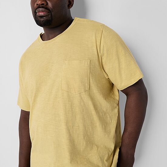 mutual weave Mens Easy-on + Easy-off Crew Neck Short Sleeve Big and Tall T-Shirt