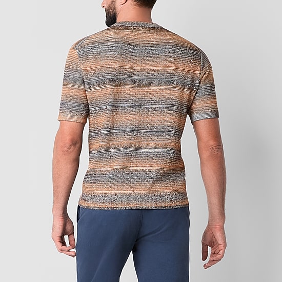 mutual weave Mens Crew Neck Short Sleeve Pullover Sweater
