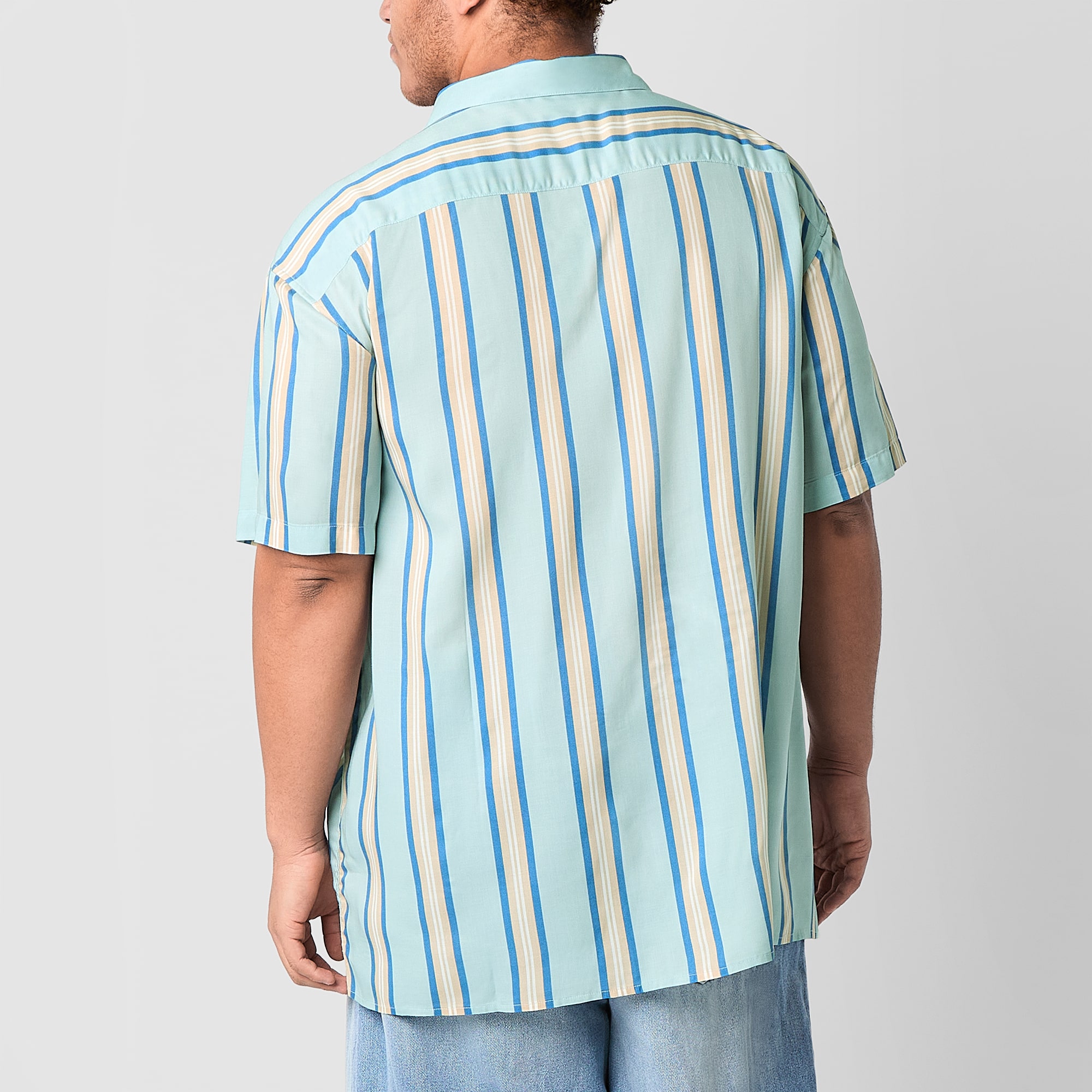 Arizona Mens Short Sleeve Big and Tall Camp Shirt