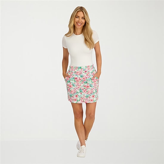 Stella Parker Womens Toile Knit Skirt Swimsuit Cover-Up