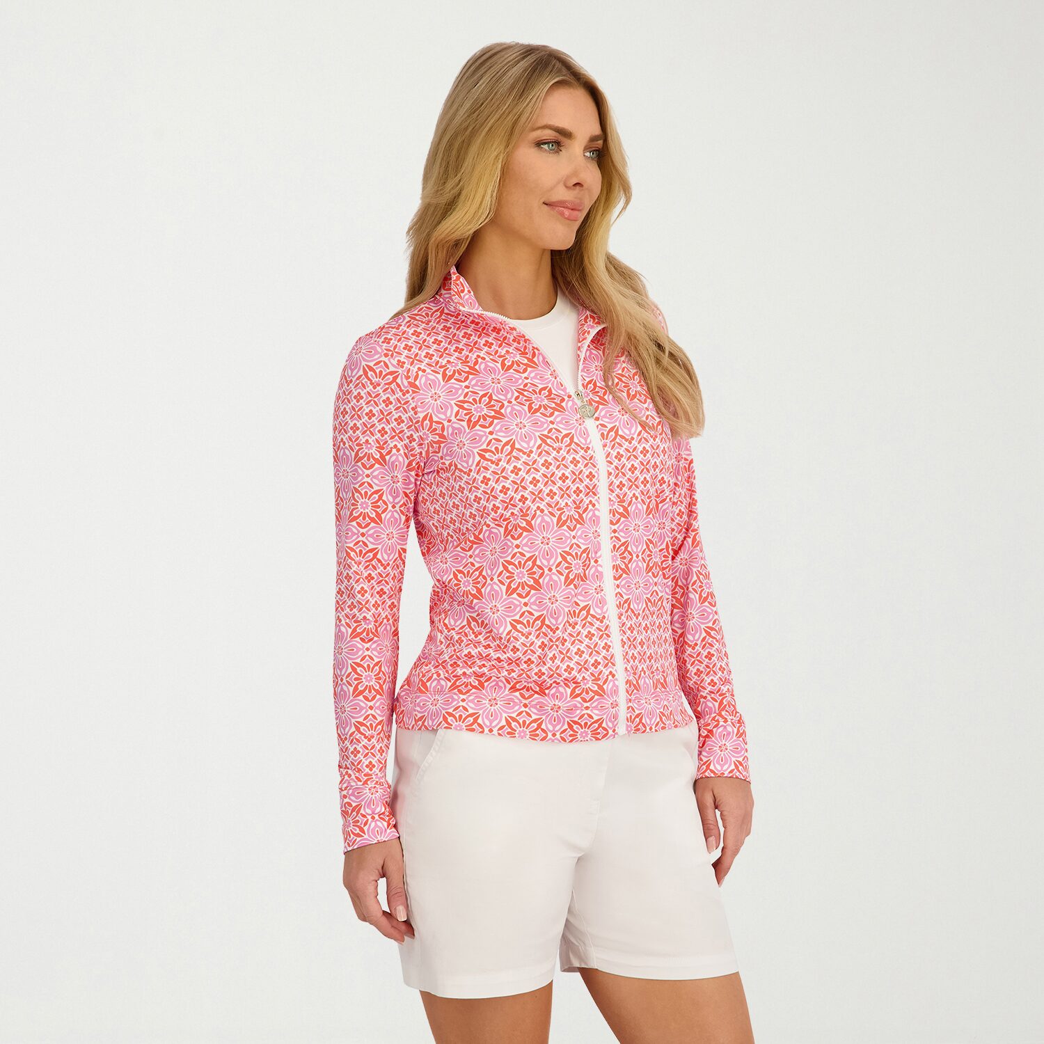 Stella Parker Medallion Swimsuit Cover-Up Tops