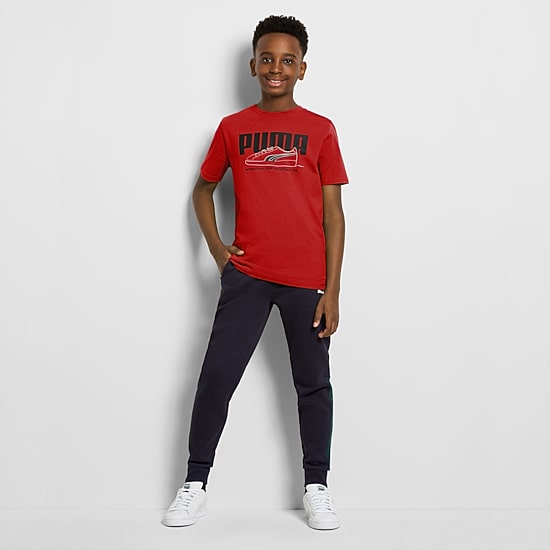PUMA Big Kid Boys Crew Neck Short Sleeve Regular Fit Graphic T-Shirt