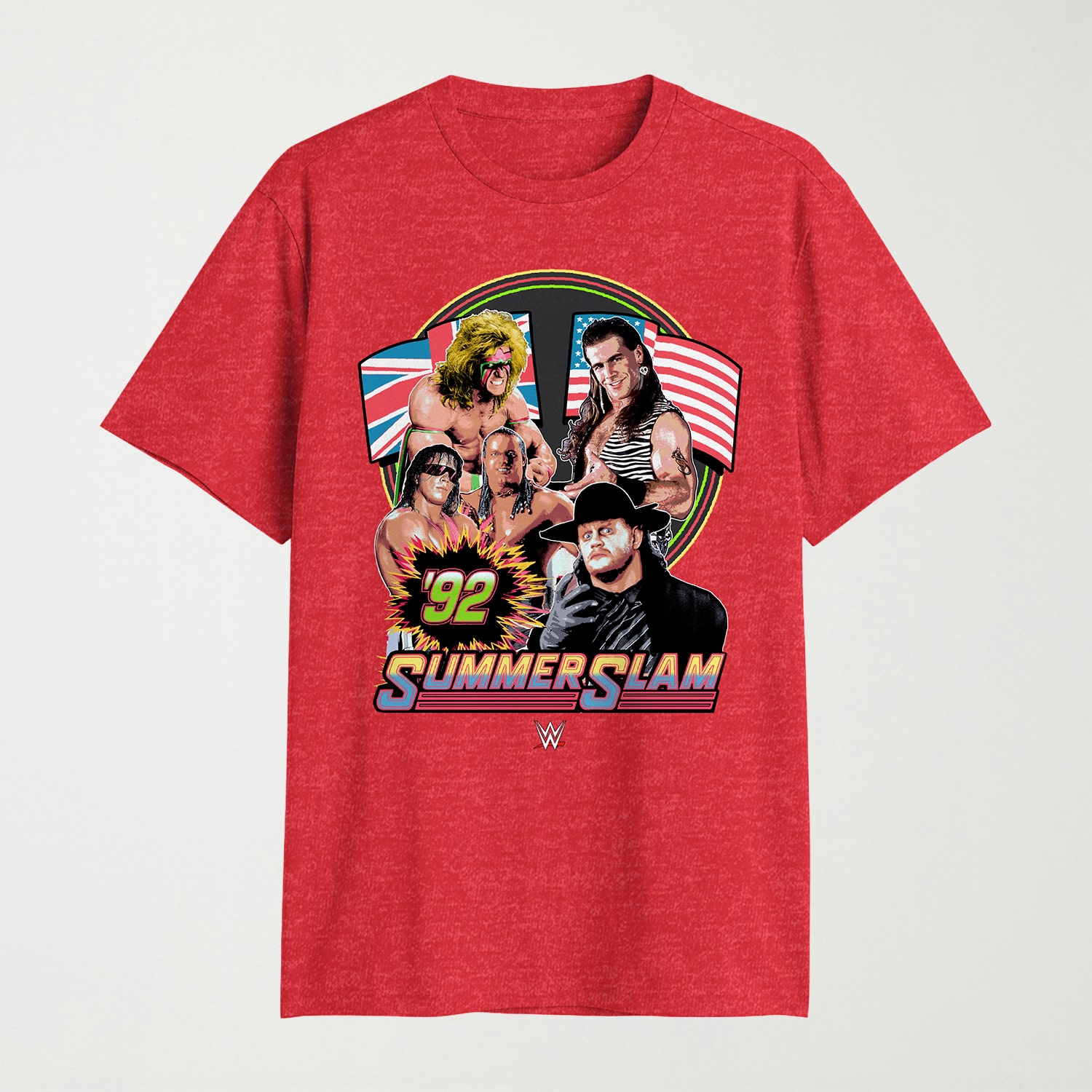 Novelty Wwe\N Mens Crew Neck Short Sleeve Regular Fit Graphic T-Shirt