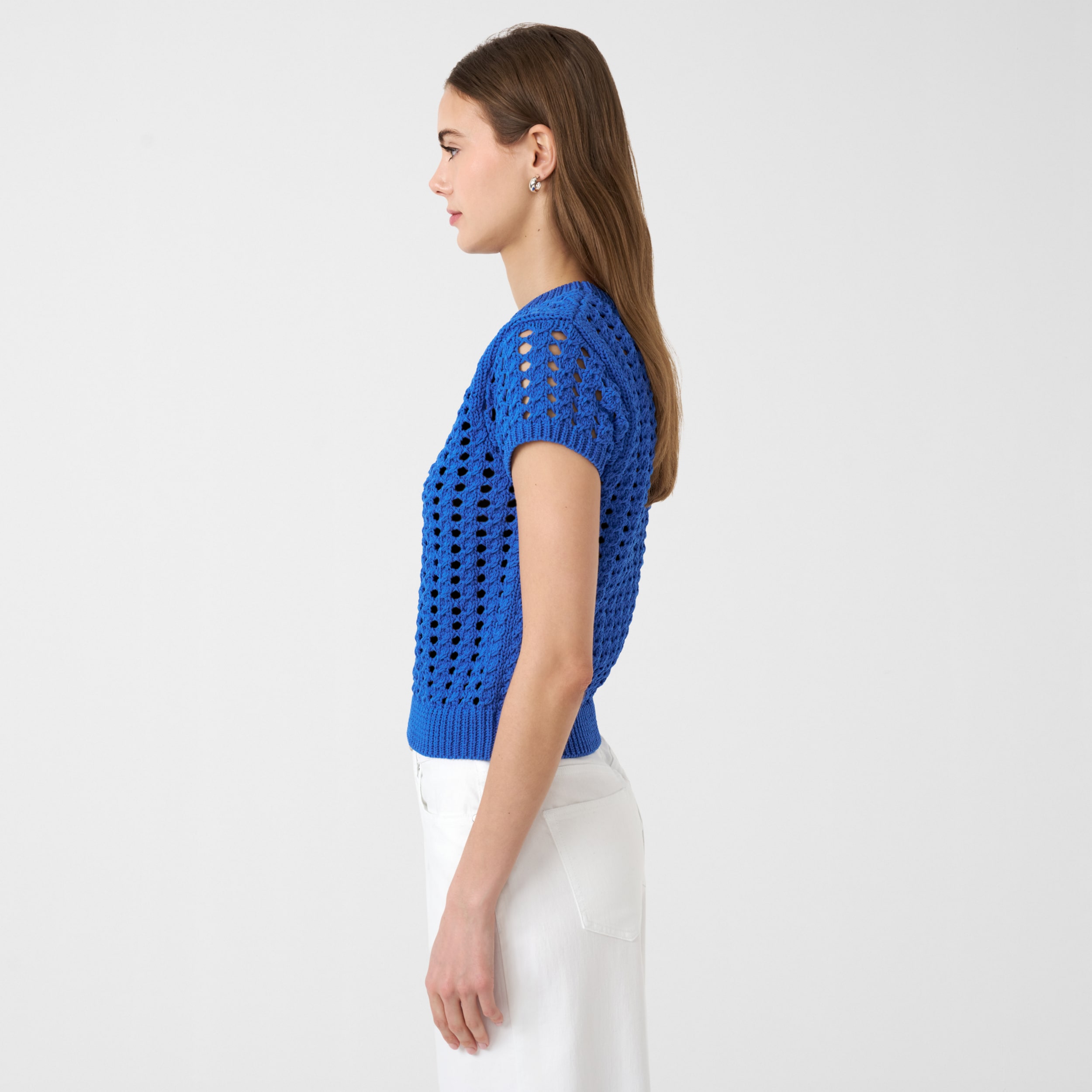 RM Rebecca Minkoff Womens Crew Neck Short Sleeve Pullover Sweater