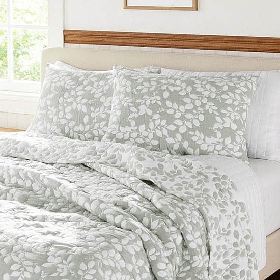 Awesome Home™ Leaves Jacquard 3-pc. Reversible Quilt Set