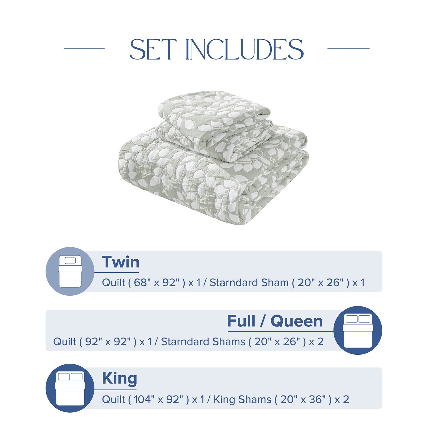 Awesome Home™ Leaves Jacquard 3-pc. Reversible Quilt Set