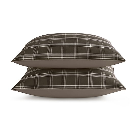 W by Wamsutta Check Plaid 3-pc. Reversible Duvet Cover Set