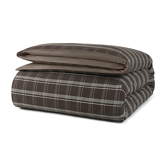 W by Wamsutta Check Plaid 3-pc. Reversible Duvet Cover Set