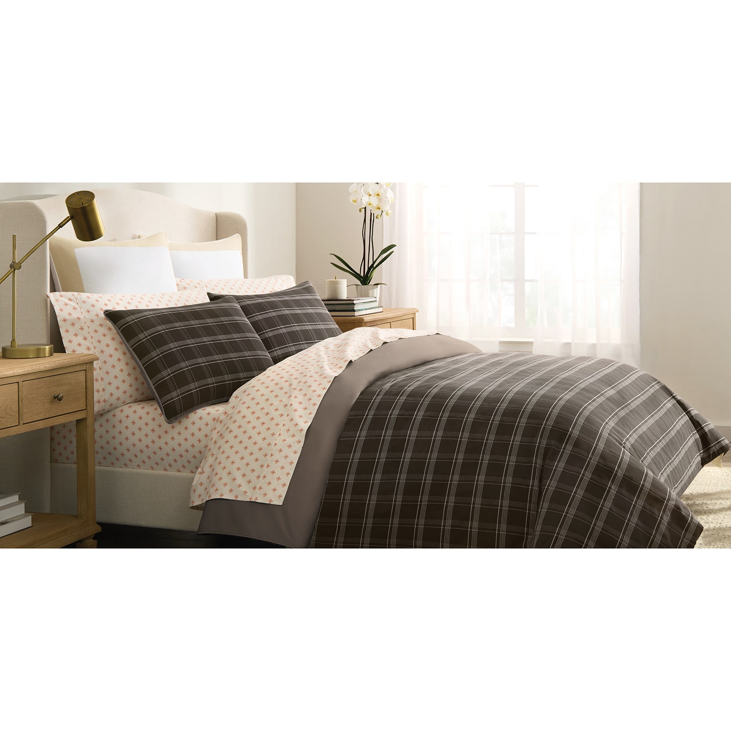 W by Wamsutta Check Plaid 3-pc. Reversible Comforter Set
