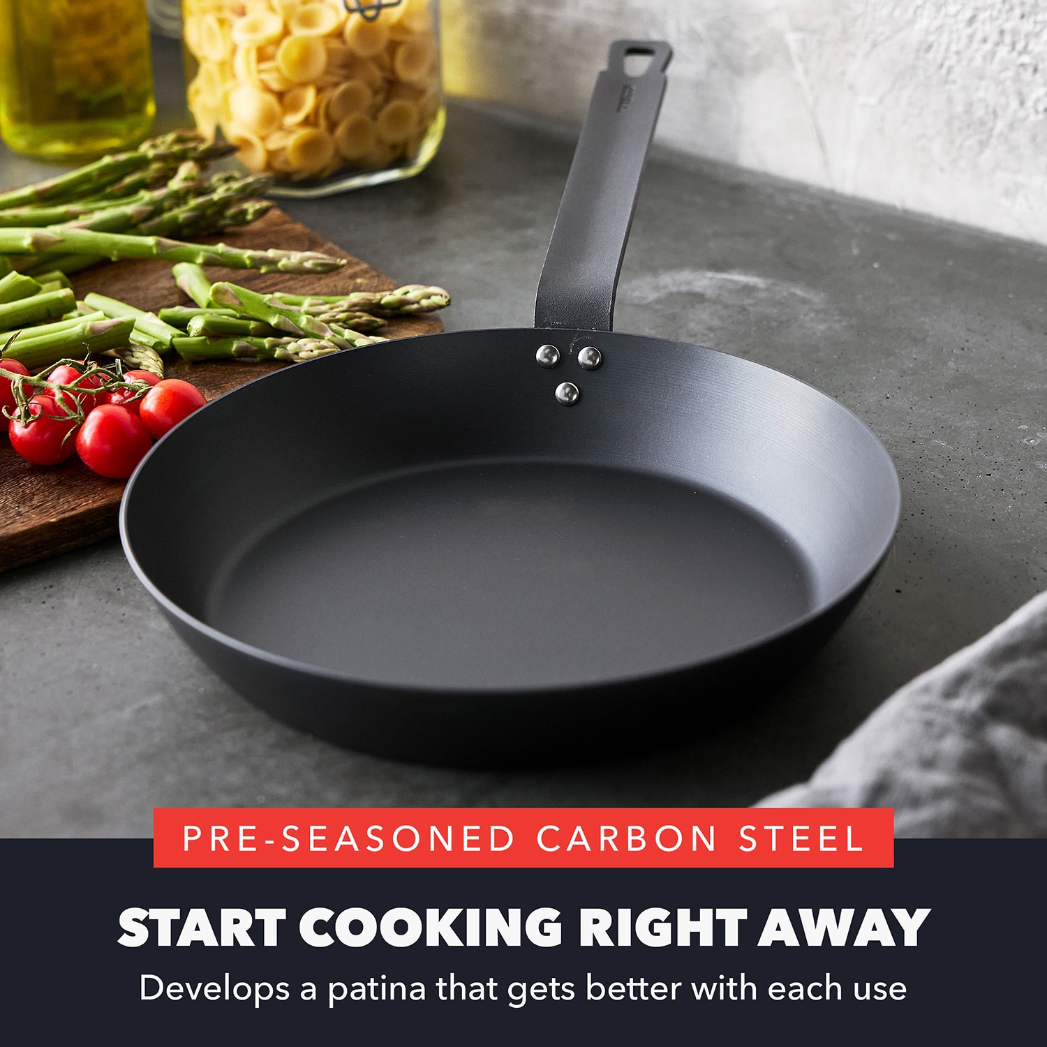 Bobby Flay By Greenpan Carbon Steel 10" Frying Pan