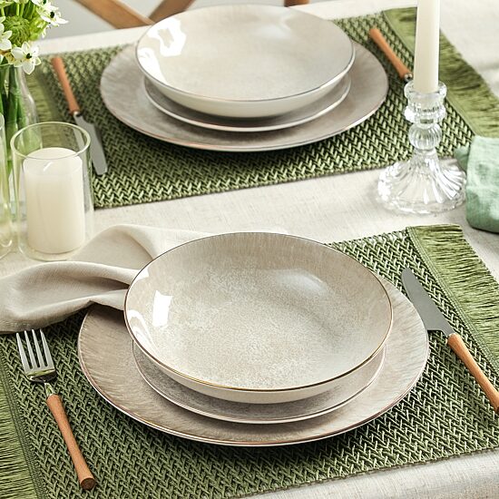 Christian Siriano New York Onyx 24-pc. Porcelain Dinnerware Set