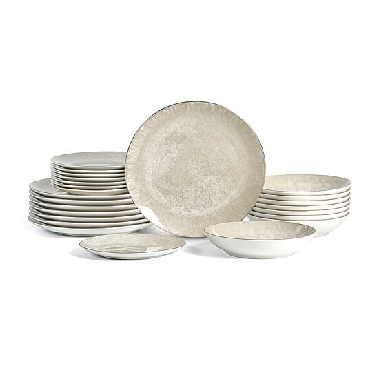 Christian Siriano New York Onyx 24-pc. Porcelain Dinnerware Set