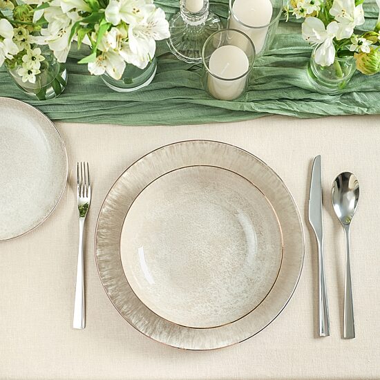 Christian Siriano New York Onyx 24-pc. Porcelain Dinnerware Set