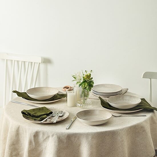 Christian Siriano New York Onyx 24-pc. Porcelain Dinnerware Set
