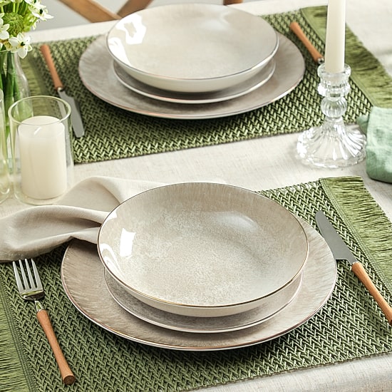 Christian Siriano New York Onyx 12-pc. Porcelain Dinnerware Set