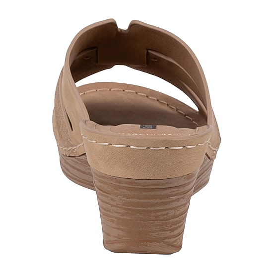 GC Shoes Womens Molane Buckled Wedge Sandals