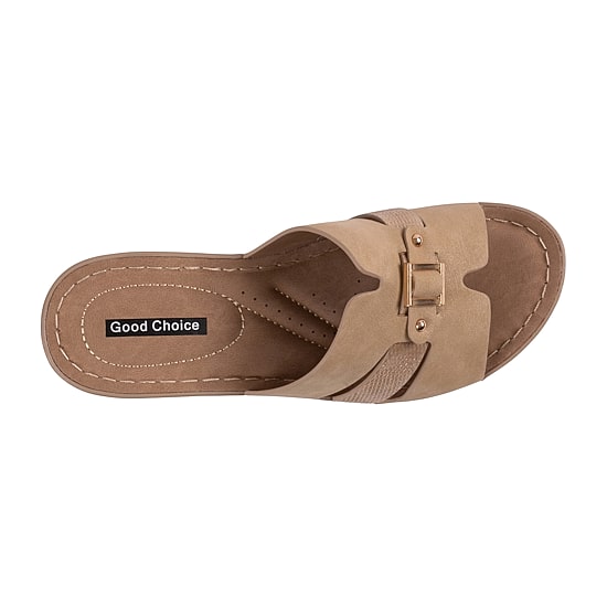 GC Shoes Womens Molane Buckled Wedge Sandals