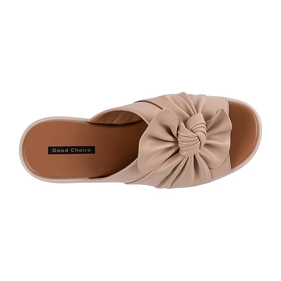 GC Shoes Womens Harlow Knotted Platform Wedge Sandals
