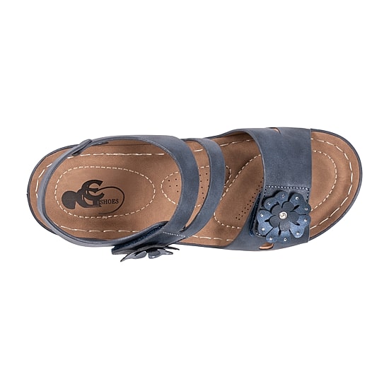 GC Shoes Womens Cadance Floral Wedge Sandals